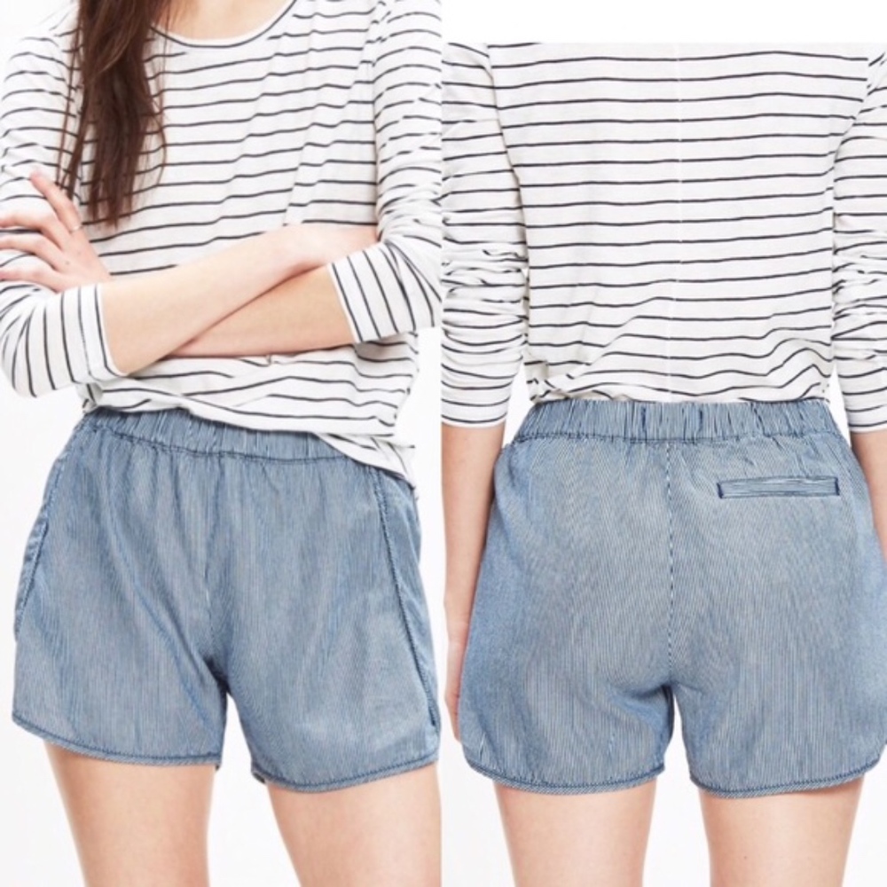 Madewell Railroad Stripe pull-on short